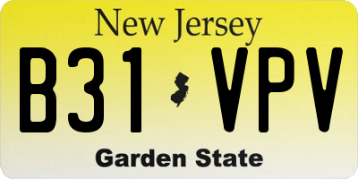 NJ license plate B31VPV