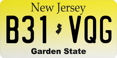 NJ license plate B31VQG