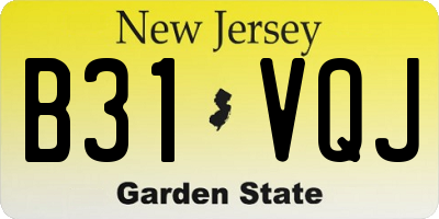 NJ license plate B31VQJ