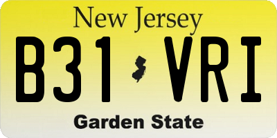 NJ license plate B31VRI