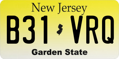 NJ license plate B31VRQ