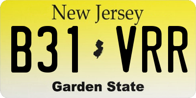 NJ license plate B31VRR