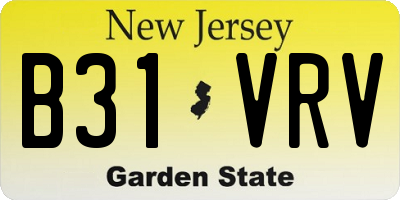 NJ license plate B31VRV