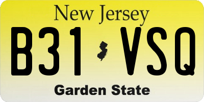 NJ license plate B31VSQ