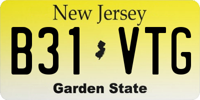NJ license plate B31VTG