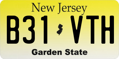 NJ license plate B31VTH