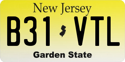 NJ license plate B31VTL