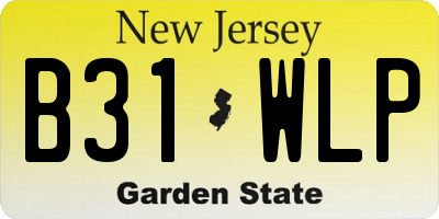 NJ license plate B31WLP