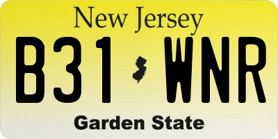 NJ license plate B31WNR