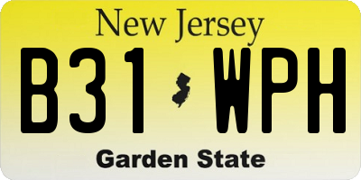 NJ license plate B31WPH