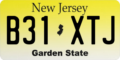 NJ license plate B31XTJ