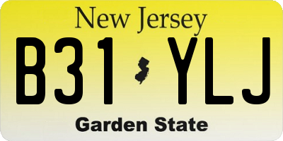 NJ license plate B31YLJ