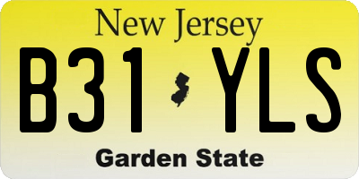 NJ license plate B31YLS