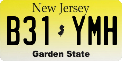 NJ license plate B31YMH