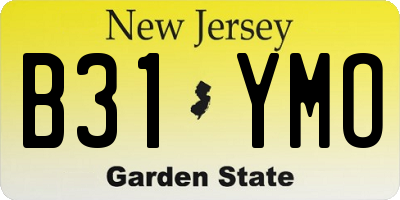 NJ license plate B31YMO