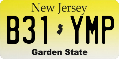 NJ license plate B31YMP