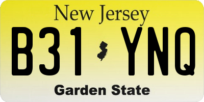 NJ license plate B31YNQ