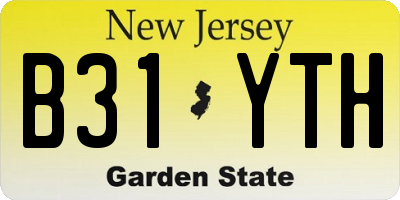 NJ license plate B31YTH