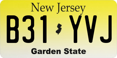 NJ license plate B31YVJ