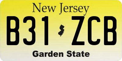 NJ license plate B31ZCB
