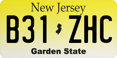 NJ license plate B31ZHC
