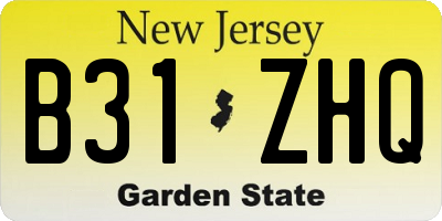 NJ license plate B31ZHQ