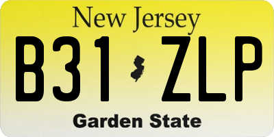 NJ license plate B31ZLP