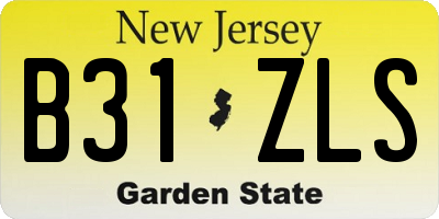NJ license plate B31ZLS