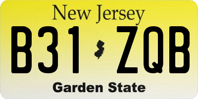 NJ license plate B31ZQB