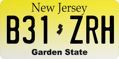 NJ license plate B31ZRH