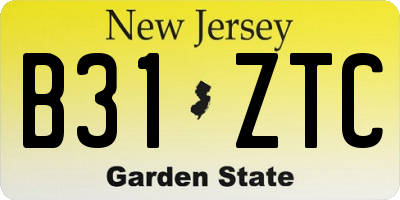 NJ license plate B31ZTC