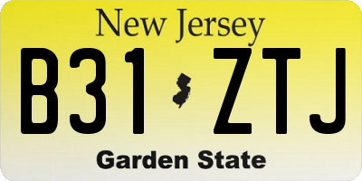 NJ license plate B31ZTJ