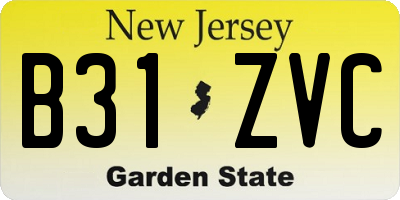 NJ license plate B31ZVC