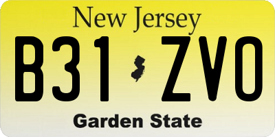 NJ license plate B31ZVO