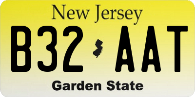 NJ license plate B32AAT