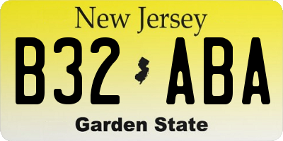NJ license plate B32ABA