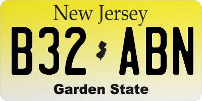 NJ license plate B32ABN