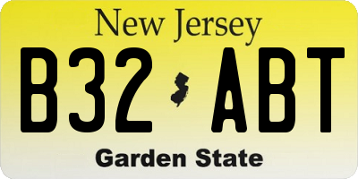 NJ license plate B32ABT