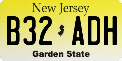 NJ license plate B32ADH