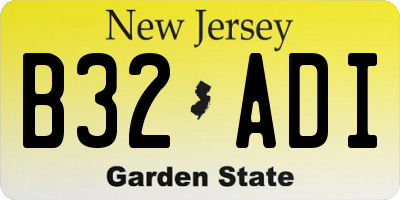 NJ license plate B32ADI