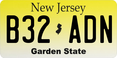 NJ license plate B32ADN
