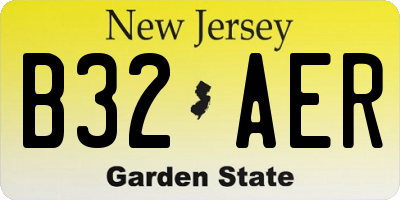 NJ license plate B32AER