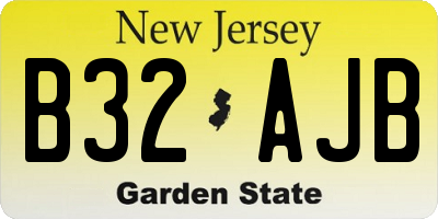 NJ license plate B32AJB