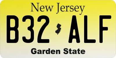 NJ license plate B32ALF