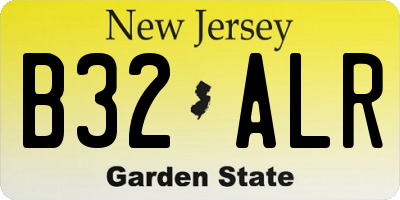 NJ license plate B32ALR