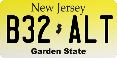 NJ license plate B32ALT