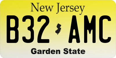 NJ license plate B32AMC