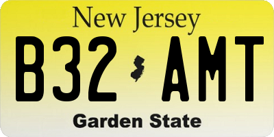 NJ license plate B32AMT
