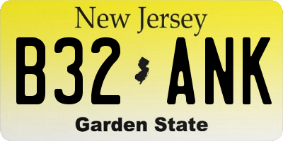 NJ license plate B32ANK