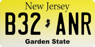 NJ license plate B32ANR